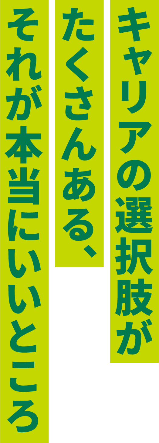 キャリアの選択肢がたくさんある、それが本当にいいところ